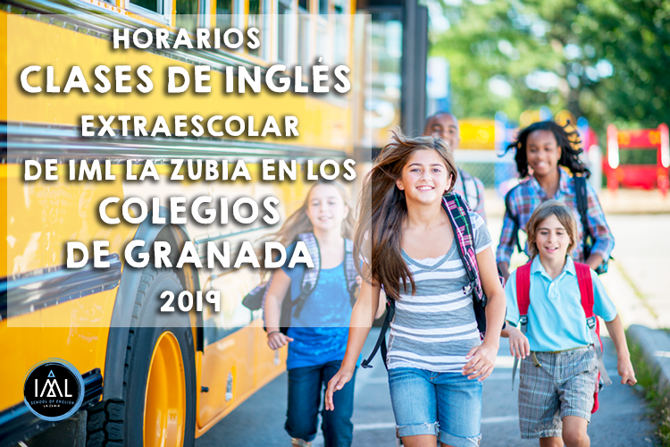 Horarios de clases de inglés extraescolar de IML La Zubia en los colegios de Granada (2019)